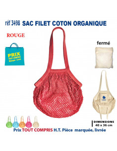 SAC FILET COTON ORGANIQUE REF 3498 3498 SACS SHOPPING - TOTEBAG  2,47 € 2