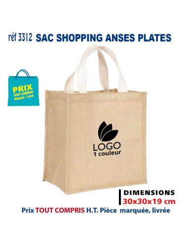 SAC SHOPPING ANSES PLATES REF 3312 3312 SACS SHOPPING - TOTEBAG  2,93 €