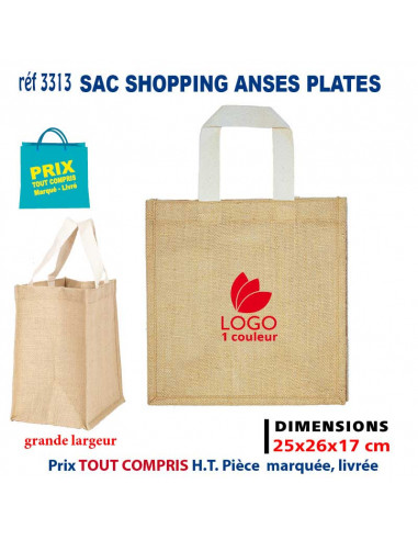 SAC SHOPPING ANSES PLATES REF 3313 3313 SACS SHOPPING - TOTEBAG  2,34 €