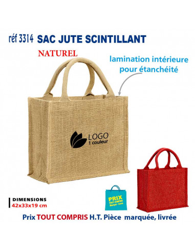 SAC JUTE ANSES RONDES REF 3314 3314 SACS PUBLICITAIRES  6,06 €