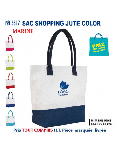 SAC SHOPPING JUTE BICOLORE REF 3317 3317 SACS SHOPPING - TOTEBAG  3,16 €