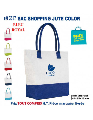 SAC SHOPPING JUTE BICOLORE REF 3317 3317 SACS SHOPPING - TOTEBAG  3,16 €