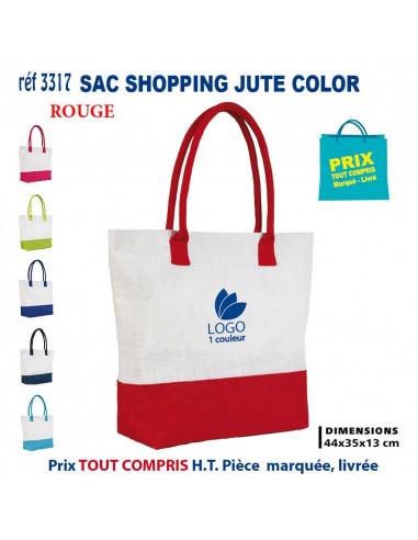 SAC SHOPPING JUTE BICOLORE REF 3317 3317 SACS SHOPPING - TOTEBAG  3,16 €