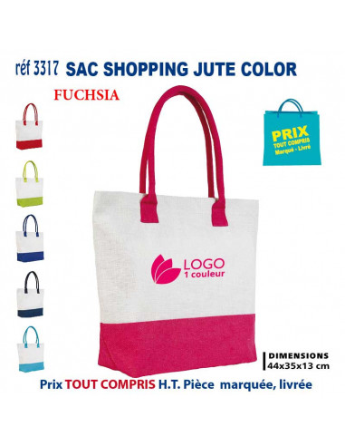 SAC SHOPPING JUTE BICOLORE REF 3317 3317 SACS SHOPPING - TOTEBAG  3,16 €