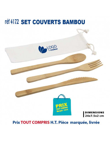 SET COUVERTS BAMBOU REF 4172 4172 ARTICLES PUBLICITAIRES DIVERS POUR LA CUISINE  1,90 €