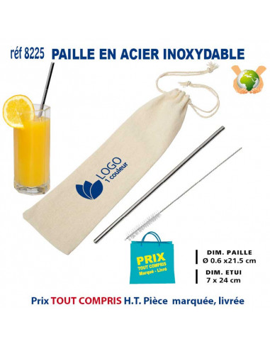 PAILLE EN ACIER INOXYDABLE REF 8225 8225 pailles  3,09 €