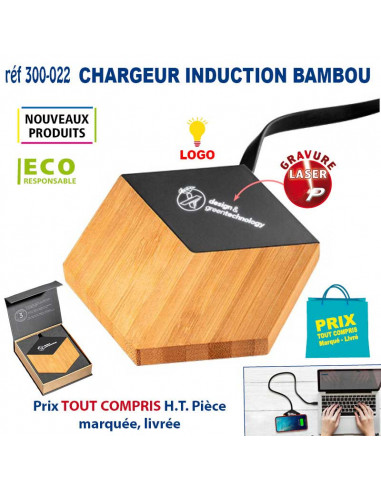CHARGEUR INDUCTION BAMBOU REF 300-022 300-022 BATTERIE DE SECOURS - CHARGEUR  30,23 €