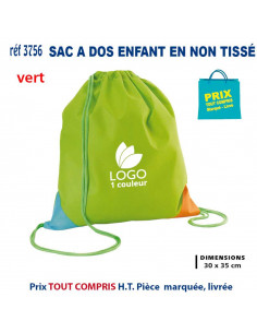 SAC A DOS ENFANT EN NON TISSE REF 3756 3756 SAC A DOS  2,10 € 2