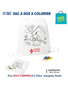 SAC A DOS A COLORIER REF 3863 3863 SAC A DOS  3,88 €
