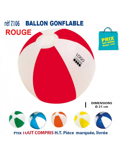 BALLON GONFLABLE REF 7106B 7106B LOISIRS - PLAGE : OBJET PUBLICITAIRE  2,49 €