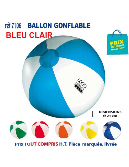 BALLON GONFLABLE REF 7106B 7106B LOISIRS - PLAGE : OBJET PUBLICITAIRE  2,49 €