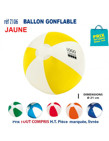 BALLON GONFLABLE REF 7106B 7106B LOISIRS - PLAGE : OBJET PUBLICITAIRE  2,49 €