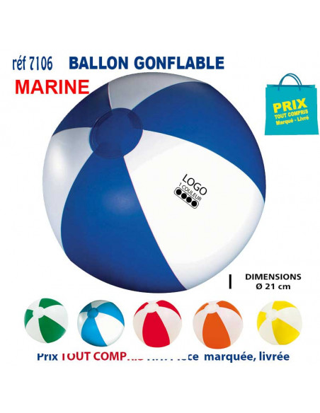 BALLON GONFLABLE REF 7106B 7106B LOISIRS - PLAGE : OBJET PUBLICITAIRE  2,49 €