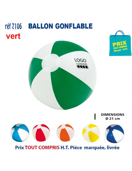 BALLON GONFLABLE REF 7106B 7106B LOISIRS - PLAGE : OBJET PUBLICITAIRE  2,49 €