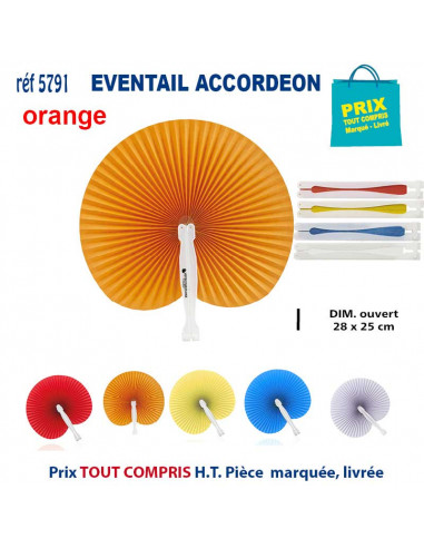 EVENTAIL ACCORDEON REF 5791 5791 Sélection été  1,00 €