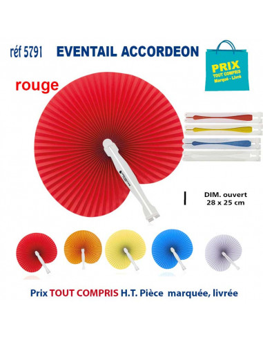 EVENTAIL ACCORDEON REF 5791 5791 Sélection été  1,00 €