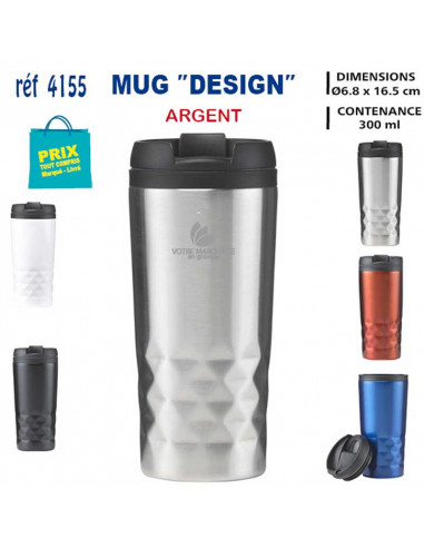 MUG DESIGN REF 4155 4155 MUGS GOBELETS PUBLICITAIRES PERSONNALISES  7,07 €