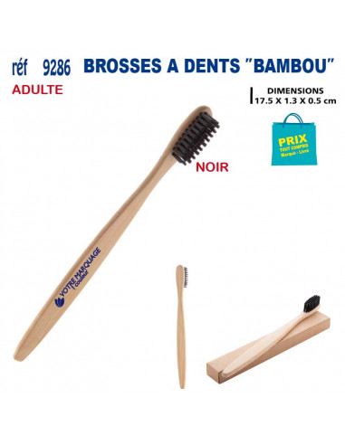 BROSSE A DENTS ADULTE EN BAMBOU REF 9286 9286 VOYAGE : OBJET PUBLICITAIRE  2,39 €