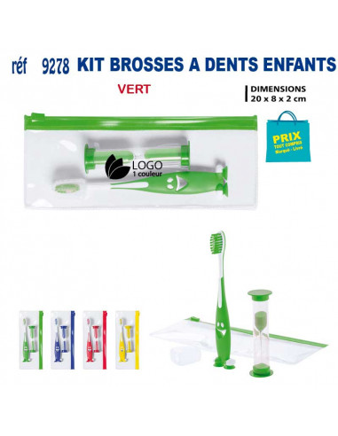 KIT BROSSE A DENTS ENFANTS REF 9278 9278 VOYAGE : OBJET PUBLICITAIRE  2,82 €