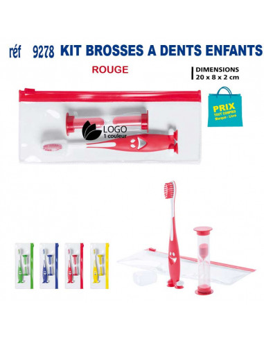 KIT BROSSE A DENTS ENFANTS REF 9278 9278 VOYAGE : OBJET PUBLICITAIRE  2,82 €