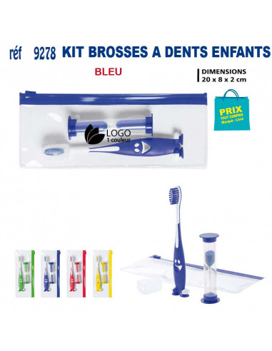 KIT BROSSE A DENTS ENFANTS REF 9278 9278 VOYAGE : OBJET PUBLICITAIRE  2,82 €