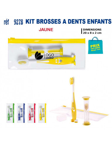 KIT BROSSE A DENTS ENFANTS REF 9278 9278 VOYAGE : OBJET PUBLICITAIRE  2,82 €