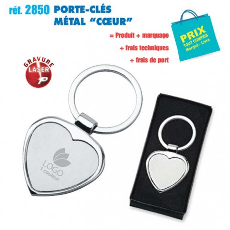 PORTE CLES METAL COEUR 2850 2850 PORTE CLES EN METAL  3,59 €