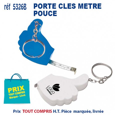 PORTE CLES METRE POUCE REF 5326 B 5326 B PORTE CLES PLASTIQUE  1,59 €