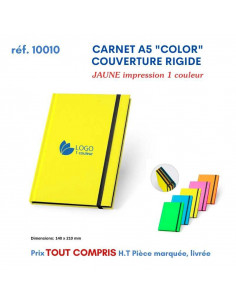 CARNET A5 COUVERTURE RIGIDE "COLOR" REF 10010 10010 Carnet personnalisé  9,17 €