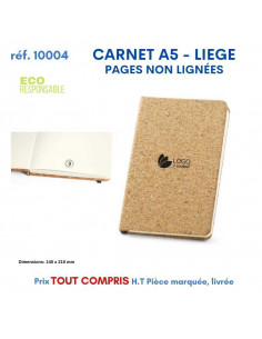 CARNET A5 EN LIEGE NON LIGNEE REF 10004 10004 Carnet personnalisé  7,21 €