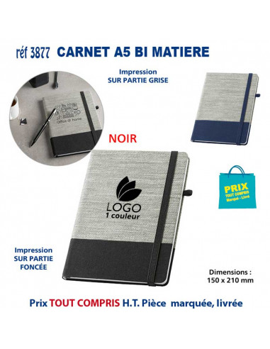 BLOC-NOTES A5 BICOLORE REF 3877 3877 Carnet personnalisé  12,31 €