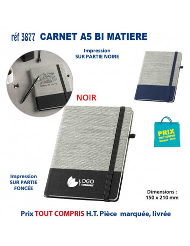 BLOC-NOTES A5 BICOLORE REF 3877 3877 Carnet personnalisé  12,31 €