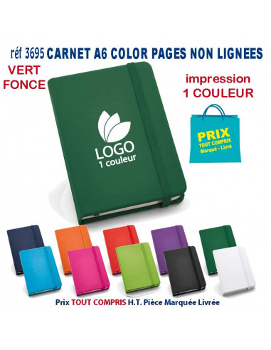 CARNET MODE A6 PAGES NON LIGNEES REF 3695 3695 Carnet personnalisé  3,05 €