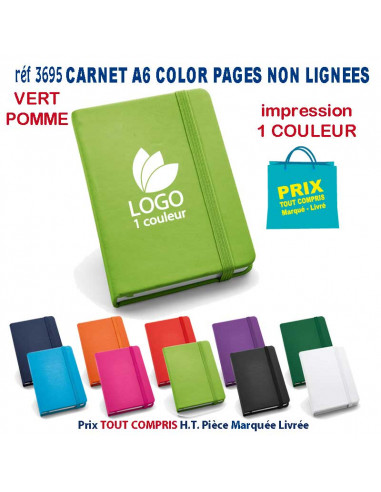 CARNET MODE A6 PAGES NON LIGNEES REF 3695 3695 Carnet personnalisé  3,05 €