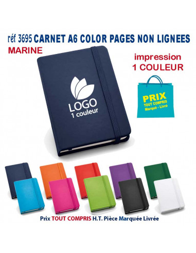 CARNET MODE A6 PAGES NON LIGNEES REF 3695 3695 Carnet personnalisé  3,05 €