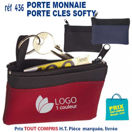 PORTE MONNAIE PORTE CLES SOFTY REF 436B 436B PORTE MONNAIE PUBLICITAIRES  1,02 €