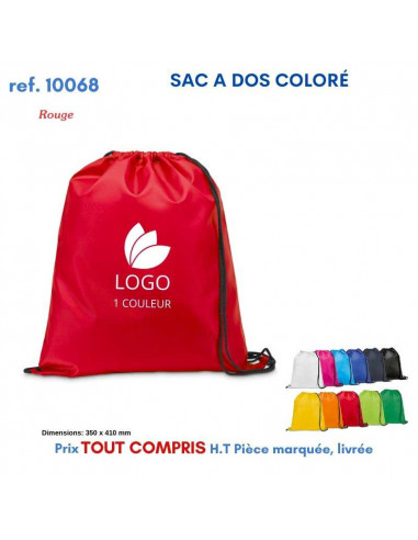 SACS A DOS COLORE POLYESTER REF 10068 10068 SAC A DOS  2,36 €