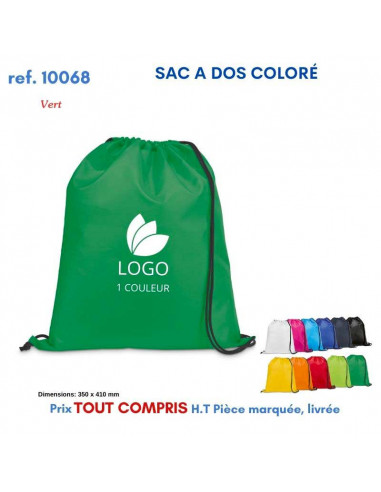 SACS A DOS COLORE POLYESTER REF 10068 10068 SAC A DOS  2,36 €