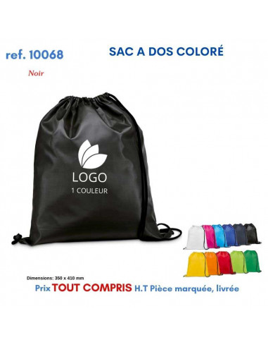 SACS A DOS COLORE POLYESTER REF 10068 10068 SAC A DOS  2,36 €