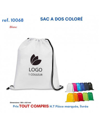 SACS A DOS COLORE POLYESTER REF 10068 10068 SAC A DOS  2,36 €