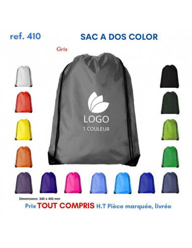 SACS A DOS COLOR REF 410 410 SAC A DOS  2,39 €