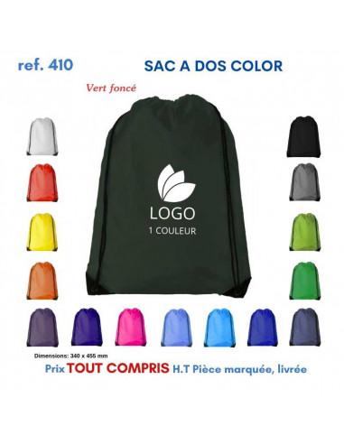 SACS A DOS COLOR REF 410 410 SAC A DOS  2,16 €