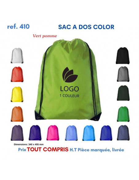 SACS A DOS COLOR REF 410 410 SAC A DOS  2,21 €