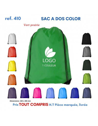 SACS A DOS COLOR REF 410 410 SAC A DOS  2,39 €