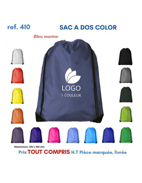 SACS A DOS COLOR REF 410 410 SAC A DOS  2,21 €