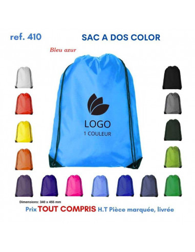 SACS A DOS COLOR REF 410 410 SAC A DOS  2,16 €