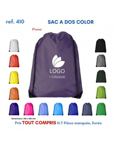 SACS A DOS COLOR REF 410 410 SAC A DOS  2,16 €