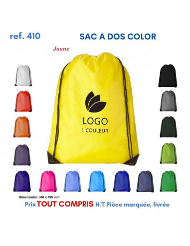 SACS A DOS COLOR REF 410 410 SAC A DOS  2,16 €