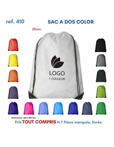 SACS A DOS COLOR REF 410 410 SAC A DOS  2,39 €