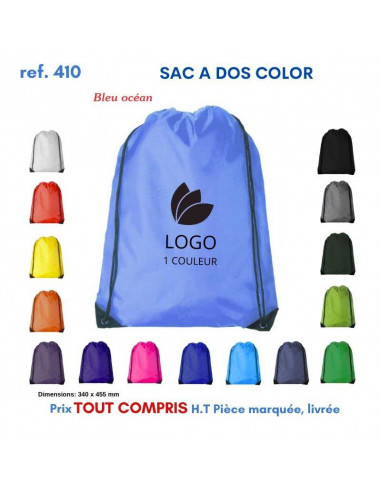 SACS A DOS COLOR REF 410 410 SAC A DOS  2,16 €